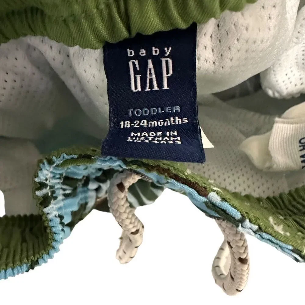 Baby Gap Swim Trunks Shorts size 18-24 Monkey Print